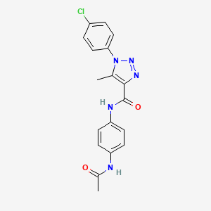 N-(4-acetamidophenyl)-1-(4-chlorophenyl)-5-methyltriazole-4-carboxamide