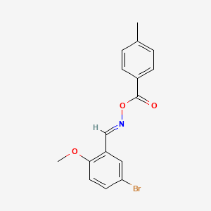 (E)-[(5-bromo-2-methoxyphenyl)methylidene]amino 4-methylbenzoate
