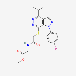 ethyl 2-(2-((1-(4-fluorophenyl)-4-isopropyl-1H-pyrazolo[3,4-d]pyridazin-7-yl)thio)acetamido)acetate