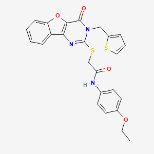 N-(4-ethoxyphenyl)-2-{[4-oxo-3-(thiophen-2-ylmethyl)-3,4-dihydro[1]benzofuro[3,2-d]pyrimidin-2-yl]sulfanyl}acetamide