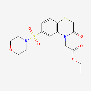 Ethyl [6-(morpholin-4-ylsulfonyl)-3-oxo-2,3-dihydro-4H-1,4-benzothiazin-4-yl]acetate
