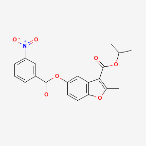 Isopropyl 2-methyl-5-((3-nitrobenzoyl)oxy)benzofuran-3-carboxylate