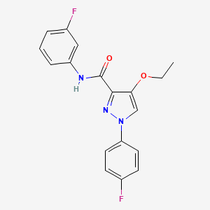 4-ethoxy-N-(3-fluorophenyl)-1-(4-fluorophenyl)-1H-pyrazole-3-carboxamide