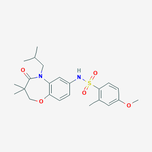 N-(5-isobutyl-3,3-dimethyl-4-oxo-2,3,4,5-tetrahydrobenzo[b][1,4]oxazepin-7-yl)-4-methoxy-2-methylbenzenesulfonamide