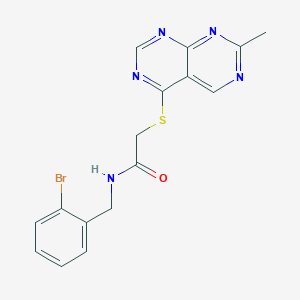 N-(2-bromobenzyl)-2-((7-methylpyrimido[4,5-d]pyrimidin-4-yl)thio)acetamide