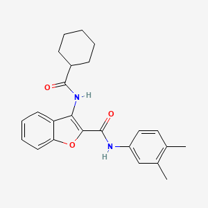 3-(cyclohexanecarboxamido)-N-(3,4-dimethylphenyl)benzofuran-2-carboxamide