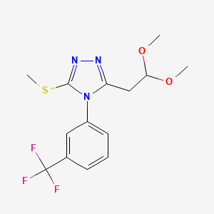 3-(2,2-dimethoxyethyl)-5-(methylsulfanyl)-4-[3-(trifluoromethyl)phenyl]-4H-1,2,4-triazole