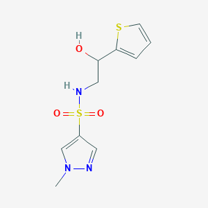 N-(2-hydroxy-2-(thiophen-2-yl)ethyl)-1-methyl-1H-pyrazole-4-sulfonamide