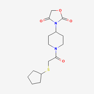 3-(1-(2-(Cyclopentylthio)acetyl)piperidin-4-yl)oxazolidine-2,4-dione