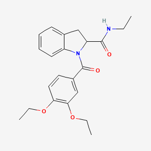 1-(3,4-diethoxybenzoyl)-N-ethylindoline-2-carboxamide