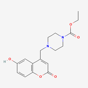 Ethyl 4-[(6-hydroxy-2-oxochromen-4-yl)methyl]piperazine-1-carboxylate
