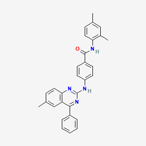 N-(2,4-dimethylphenyl)-4-[(6-methyl-4-phenylquinazolin-2-yl)amino]benzamide