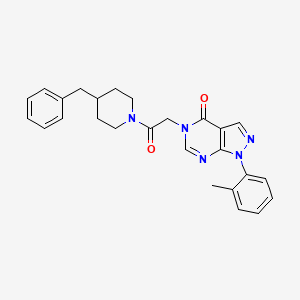 molecular formula C26H27N5O2 B2681570 5-(2-(4-benzylpiperidin-1-yl)-2-oxoethyl)-1-(o-tolyl)-1H-pyrazolo[3,4-d]pyrimidin-4(5H)-one CAS No. 887456-89-5