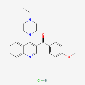 4-(4-Ethylpiperazin-1-yl)-3-(4-methoxybenzoyl)quinoline hydrochloride