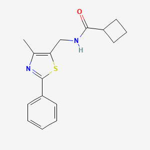 N-((4-methyl-2-phenylthiazol-5-yl)methyl)cyclobutanecarboxamide