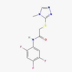 2-[(4-methyl-4H-1,2,4-triazol-3-yl)sulfanyl]-N-(2,4,5-trifluorophenyl)acetamide