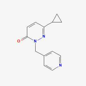 molecular formula C13H13N3O B2681584 6-Cyclopropyl-2-[(pyridin-4-yl)methyl]-2,3-dihydropyridazin-3-one CAS No. 2197637-89-9