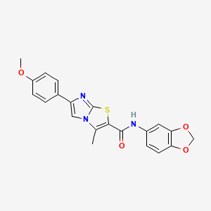 N-(benzo[d][1,3]dioxol-5-yl)-6-(4-methoxyphenyl)-3-methylimidazo[2,1-b]thiazole-2-carboxamide