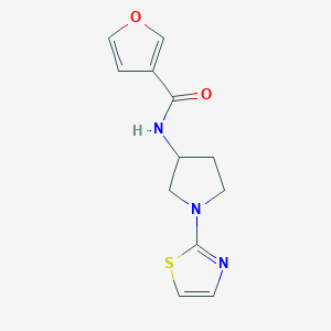 molecular formula C12H13N3O2S B2681600 N-(1-(thiazol-2-yl)pyrrolidin-3-yl)furan-3-carboxamide CAS No. 1797709-88-6