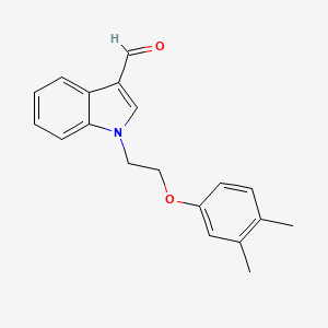 molecular formula C19H19NO2 B2681620 1-[2-(3,4-dimethylphenoxy)ethyl]-1H-indole-3-carbaldehyde CAS No. 347320-21-2