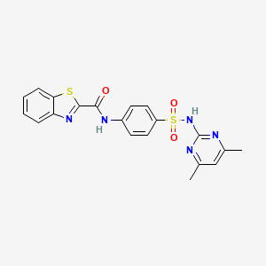 molecular formula C20H17N5O3S2 B2681623 N-(4-(N-(4,6-dimethylpyrimidin-2-yl)sulfamoyl)phenyl)benzo[d]thiazole-2-carboxamide CAS No. 405925-51-1