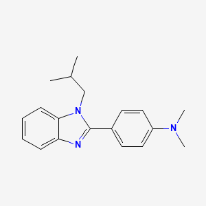 molecular formula C19H23N3 B2681624 N,N-dimethyl-4-[1-(2-methylpropyl)-1H-1,3-benzodiazol-2-yl]aniline CAS No. 612047-29-7