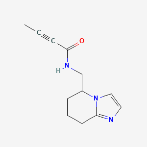 molecular formula C12H15N3O B2681626 N-(5,6,7,8-Tetrahydroimidazo[1,2-a]pyridin-5-ylmethyl)but-2-ynamide CAS No. 2411248-13-8