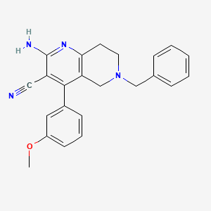 2-Amino-6-benzyl-4-(3-methoxyphenyl)-5,6,7,8-tetrahydro-1,6-naphthyridine-3-carbonitrile