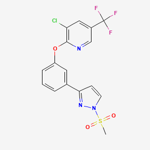 3-Chloro-2-[3-(1-methylsulfonylpyrazol-3-yl)phenoxy]-5-(trifluoromethyl)pyridine