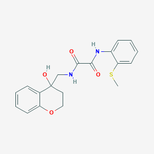 molecular formula C19H20N2O4S B2681639 N1-((4-羟基色酮-4-基)甲基)-N2-(2-(甲硫基)苯基)草酰胺 CAS No. 1421517-45-4