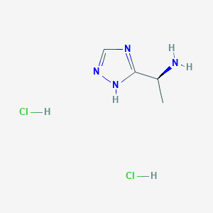 molecular formula C4H10Cl2N4 B2681646 (S)-1-(1H-1,2,4-Triazol-3-yl)ethan-1-amine dihydrochloride CAS No. 1150263-83-4