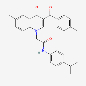 N-(4-isopropylphenyl)-2-(6-methyl-3-(4-methylbenzoyl)-4-oxoquinolin-1(4H)-yl)acetamide