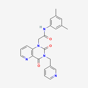 molecular formula C23H21N5O3 B2681674 N-(3,5-dimethylphenyl)-2-(2,4-dioxo-3-(pyridin-3-ylmethyl)-3,4-dihydropyrido[3,2-d]pyrimidin-1(2H)-yl)acetamide CAS No. 941989-84-0