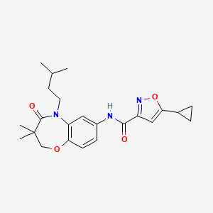 5-cyclopropyl-N-(5-isopentyl-3,3-dimethyl-4-oxo-2,3,4,5-tetrahydrobenzo[b][1,4]oxazepin-7-yl)isoxazole-3-carboxamide