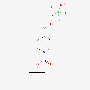 molecular formula C12H22BF3KNO3 B2681695 Potassium (1-boc-4-piperidinylmethoxyoxy)methyltrifluoroborate CAS No. 1823136-59-9