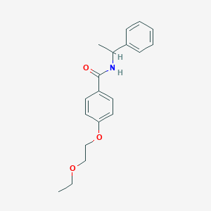 molecular formula C19H23NO3 B268176 4-(2-ethoxyethoxy)-N-(1-phenylethyl)benzamide 