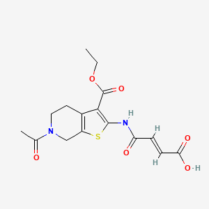 (E)-4-((6-acetyl-3-(ethoxycarbonyl)-4,5,6,7-tetrahydrothieno[2,3-c]pyridin-2-yl)amino)-4-oxobut-2-enoic acid