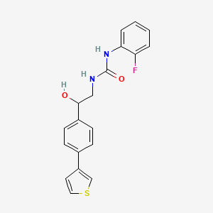 3-(2-Fluorophenyl)-1-{2-hydroxy-2-[4-(thiophen-3-yl)phenyl]ethyl}urea