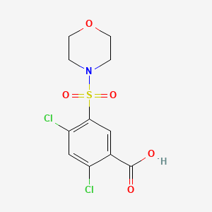 molecular formula C11H11Cl2NO5S B2681831 2,4-Dichloro-5-(morpholin-4-ylsulfonyl)benzoic acid CAS No. 292644-05-4