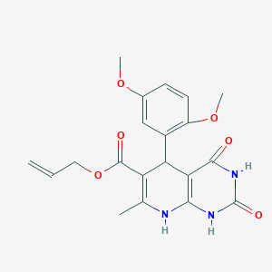 molecular formula C20H21N3O6 B2681832 PROP-2-EN-1-YL 5-(2,5-DIMETHOXYPHENYL)-7-METHYL-2,4-DIOXO-1H,2H,3H,4H,5H,8H-PYRIDO[2,3-D]PYRIMIDINE-6-CARBOXYLATE CAS No. 683778-76-9
