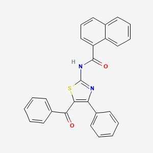 molecular formula C27H18N2O2S B2681865 N-(5-benzoyl-4-phenyl-1,3-thiazol-2-yl)naphthalene-1-carboxamide CAS No. 312606-08-9