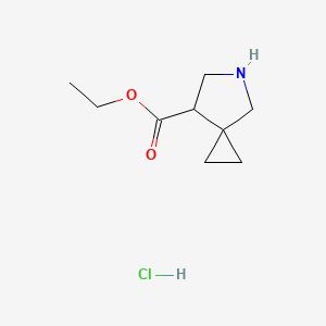 molecular formula C9H16ClNO2 B2681884 Ethyl 5-azaspiro[2.4]heptane-7-carboxylate hydrochloride CAS No. 2007919-30-2