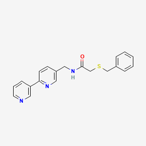 molecular formula C20H19N3OS B2681887 N-([2,3'-bipyridin]-5-ylmethyl)-2-(benzylthio)acetamide CAS No. 2034478-61-8