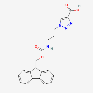 molecular formula C21H20N4O4 B2681982 1-[3-({[(9H-fluoren-9-yl)methoxy]carbonyl}amino)propyl]-1H-1,2,3-triazole-4-carboxylic acid CAS No. 2137851-57-9