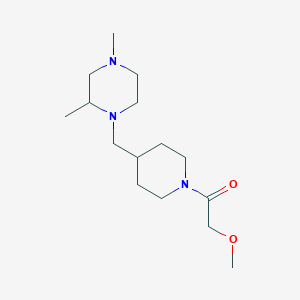 molecular formula C15H29N3O2 B2681995 1-(4-((2,4-Dimethylpiperazin-1-yl)methyl)piperidin-1-yl)-2-methoxyethanone CAS No. 1421461-53-1