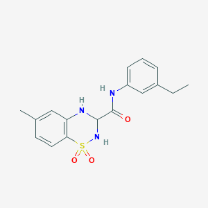 molecular formula C17H19N3O3S B2682016 N-(3-ethylphenyl)-6-methyl-1,1-dioxo-3,4-dihydro-2H-1lambda6,2,4-benzothiadiazine-3-carboxamide CAS No. 1357633-30-7
