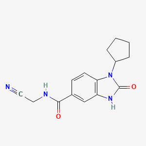 B2682027 N-(cyanomethyl)-1-cyclopentyl-2-oxo-2,3-dihydro-1H-1,3-benzodiazole-5-carboxamide CAS No. 1311677-36-7