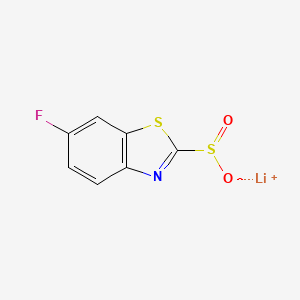 molecular formula C7H3FLiNO2S2 B2682032 Lithium(1+) ion 6-fluoro-1,3-benzothiazole-2-sulfinate CAS No. 2155852-58-5