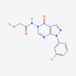 molecular formula C14H12ClN5O3 B2682044 N-(1-(3-chlorophenyl)-4-oxo-1H-pyrazolo[3,4-d]pyrimidin-5(4H)-yl)-2-methoxyacetamide CAS No. 941930-00-3