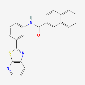 molecular formula C23H15N3OS B2682079 N-(3-(thiazolo[5,4-b]pyridin-2-yl)phenyl)-2-naphthamide CAS No. 919720-92-6